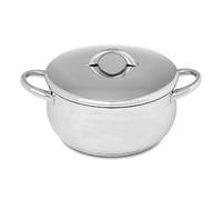 Silampos Domus-Grande casserole en acier inoxydable, diverses tailles disponibles, fabriqué au Portugal, Acier inoxydable, Silver, N 22. 3.5 Lts - 3.6 Qts