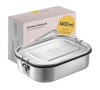 SILBERTHAL Lunch Box Inox 1400 ml avec Compartiment Amovible | Hermétique, petite boîte métal pour enfant, idéal école