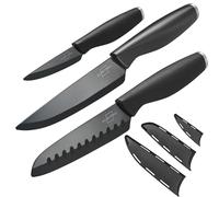 SILBERTHAL Set de 3 Couteaux De Cuisine En Céramique - Couteau de Chef, Santoku Et d'Office - Tranchant Et Ergonomique