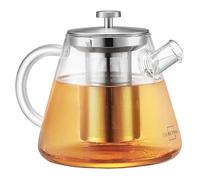 SILBERTHAL Théière en Verre 1,5L avec Infuseur Inox pour Thé et Tisane | Verre borosilicate, infuseur inox amovible, compatible chauffe-théière, thé en vrac et tisane