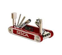 SILCA Outil multifonction NOVE | 9 outil onctionnalité minimaliste | outils multifonctions en acier avec finition chromée trempée | Outils HEX/TORX/PHILLIPS | 85 grammes