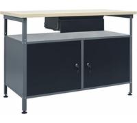 Silecomplaza : Banc de travail, table de travail, établi, table de soudure, support de machine, noir, 120x60x85 cm, acier
