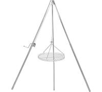 Silecomplaza - Barbecue à charbon de bois, modèle trépied, 60 cm, argenté/inox