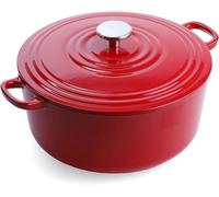 Silecomplaza Bourgogne : Cocotte en fonte émaillée avec couvercle, idéale pour la cuisson à l'induction, pour braiser et rôtir. Convient au four et au lave-vaisselle. Diamètre : 28 cm, capacité : 6,7
