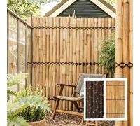 Silecomplaza : Brise-vue en bambou, clôture de jardin, panneau de clôture XXL SLIM Nature (largeur x hauteur) 90 cm x 180 cm