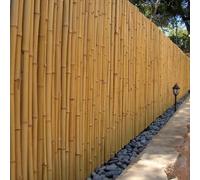 Silecomplaza, clôture en bambou "Heller", écran de protection, modèle "ATY Nature", partie supérieure pleine, clôture déroulante, clôture de jardin, écran de protection pour jardin, terrasse ou balcon