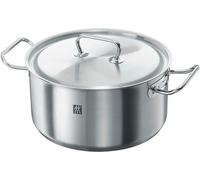 Silecomplaza, cocotte classique avec couvercle, 28 cm, 8,50 litres, compatible induction, sans revêtement, en acier inoxydable, couleur argent