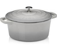 Silecomplaza, cocotte en fonte ronde, capacité de 2,5 litres, modèle CALIDO, cocotte en fonte émaillée avec couvercle, idéale pour la cuisson au four et sur induction, parfaite pour la cuisson du pain