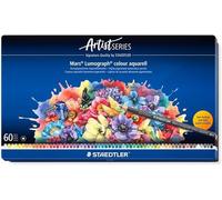 Silecomplaza : Crayon de couleur aquarellable – 60 crayons de couleur de qualité supérieure pour artistes, présentés dans une boîte métallique – Forme hexagonale, mine de 3,6 mm, couleurs vives et rés
