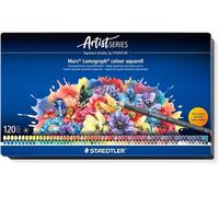 Silecomplaza : crayons aquarellables – 120 crayons de qualité supérieure pour artistes, présentés dans une boîte métallique – Forme hexagonale, mine de 3,6 mm, couleurs intenses et résistantes à la lu