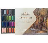 Silecomplaza : Crayons pastel tendres pour artistes, haute adhérence, crayons pastel doux avec 48 couleurs vives, ensemble professionnel de matériel d'art pour crayons pastel, dessin, peinture, artist