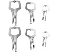 Silecomplaza, ensemble de 6 pinces de serrage robustes, de 6, 9, 11 pouces, avec système de verrouillage et plaques rotatives. Ensemble de pinces de serrage réglables, idéales pour le travail du bois