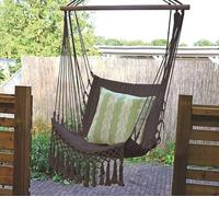 Silecomplaza - Fauteuil suspendu en macramé, siège suspendu, fauteuil suspendu, balancelle suspendue - Capacité de charge jusqu'à 140 kg, pour intérieur et extérieur, couleur gris/anthracite
