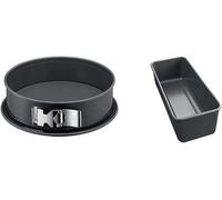 Silecomplaza La Forme Plus, moule à charnière de 26 cm, rond. Et La Forme Plus, moule rectangulaire de 30 x 11 cm, moule à pâtisserie revêtu, fond émaillé, idéal pour les gâteaux et les pains, résista