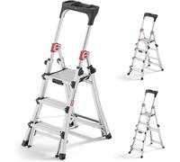Silecomplaza Master TL100 Topline : Échelle télescopique en aluminium 3-en-1. - Hauteur de travail flexible avec 3 à 5 marches. - Capacité de charge jusqu'à 150 kg. - Hauteur de travail réglable de 2,