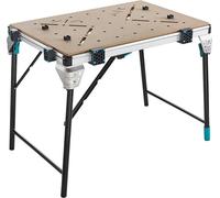Silecomplaza Master Work 1600 - Banc de travail - Table de travail pliante et mobile pour atelier et chantier - Pied réglable en hauteur - Dimensions : 1035 x 695 mm - Capacité de charge : 125 kg - Fa