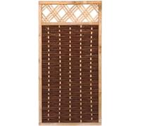 Silecomplaza : Panneau décoratif en osier "Mia" de haute qualité avec fenêtre, 180 x 90 cm. Bâtons d'osier cuits et tressés, encadrés dans du bois teinté, dimensions : 1,8 m x 0,9 m
