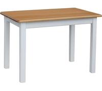 Silecomplaza, table basse en bois massif, 120x70 cm, blanche