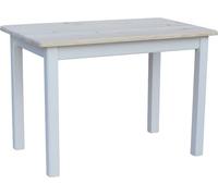 Silecomplaza, table basse massive, 120x70 cm, blanche/non traitée