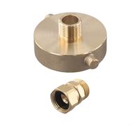 Sileduove Adaptateur de tuyau de bouche d'incendie, raccord en laiton, connecteur de jardin pour construction lourde, résistance aux hautes températures, 2-1/2 NST femelle vers 3/4 GHT mâle, convient