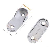 Sileduove Base de bride robuste en alliage de zinc pour penderie, support de tringle stable dans la maison, organisation de placard avec surface polie (25 mm)