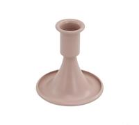 Sileduove Bougeoir vintage en métal doré, avec motif trompette rétro élégant, pour centre de table de banquet romantique et décoration d'intérieur (rose)