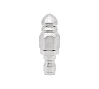Sileduove Buse de nettoyage des canalisations en acier inoxydable, jet d'eau haute pression, nettoyeur d'égout, fixation de plomberie pour débouchage de tuyau, 1 jet avant 6 jets arrière, longueur 56