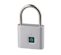 Sileduove Cadenas intelligent à empreintes digitales, serrure USB sans clé, serrure de porte électronique pour bagages, armoires, sacs à dos avec 10 groupes de stockage, déverrouillage rapide 05
