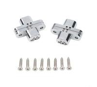 Sileduove Charnière dissimulée, charnière croisée pour portes pliantes, design invisible, charge lourde, tailles 13 x 45 mm à 19 x 95 mm, capacité de 10 à 30 kg, acier inoxydable et alliage de zinc