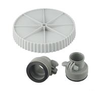 Sileduove Couvercle de pompe à sable, adaptateur de tuyau de type B, kit de conversion de filtre de piscine pour piscines hors sol, séparation améliorée des débris, connexion sans fuite, construction