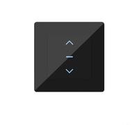 Sileduove Interrupteur intelligent pour volet roulant, interrupteur wifi, interrupteur de volet roulant, interrupteur intelligent Doodle, rideau, interrupteur de store, minuterie (noir)