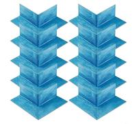 Sileduove Lot de 10 membranes de douche d'angle étanches, raccord sans couture pour salle de bain, baignoire, hammam, design à angle droit préformé, installation rapide du mortier, polyéthylène