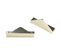 Sileduove Lot de 2 poignées de tiroir semi-circulaires en laiton doré, pour poignées de porte d'armoire de cuisine, avec finition lisse, matériel facile à installer (triangle cuivré)