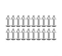 Sileduove Lot de 20 boulons de carrosserie hexagonaux plaqués zinc de qualité 4,8 avec écrous assortis, boulons M5 pour assemblage de meubles, entretien de machines et réparation domestique (M5 x 50)