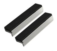 Sileduove Mâchoires d'étau souples, coussinets de protection, couvercles d'étau en métal, accessoire de magasin polyvalent, design en forme de V pour pièces rondes, aimants puissants intégrés pour