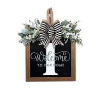 Sileduove Panneau de porte en bois personnalisé, avec nom de famille personnalisé, pour décoration d'intérieur de ferme et décoration d'entrée unique comme idée de mariage pour pendaison de