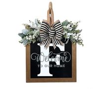 Sileduove Panneau de porte en bois personnalisé, avec nom de famille personnalisé, pour décoration d'intérieur de ferme et décoration unique d'entrée comme idée de mariage pour pendaison de