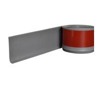 Sileduove Plinthe en PVC souple, avec dos automatique, pour un moulage facile de la base murale et une étanchéité décorative des joints dans les projets d'amélioration de la maison (gris)