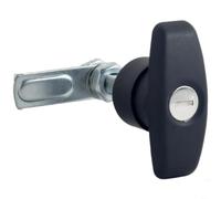 Sileduove Poignée de verrouillage de porte d'armoire mécanique pour boîtes de distribution industrielles - Verrouillage sécurisé - Installation facile - Protection de l'équipement (MS108-2-1 Noir)