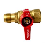 Sileduove Robinet à boisseau sphérique en laiton 1/2" NPT femelle, avec poignée d'ouverture rapide à 90°, pour chauffage au propane naturel LP (A)