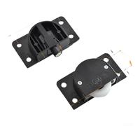 Sileduove Rouleaux de porte coulissante en nylon, axe en acier inoxydable, poulie réglable de rechange pour armoire, placard, mécanisme de rail coulissant (plastique 338)