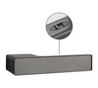 Sileduove Serrure de porte minimaliste, loquet magnétique, poignée en noyer, verrou d'intimité intérieur, mécanisme de fermeture silencieuse, panneaux en grain de bois remplaçables, 16 x 9 x 5 cm