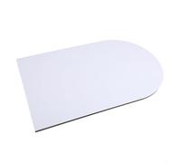 Sileduove Sticker mural imitation fenêtre 3D en acrylique - En forme de demi-lune - Cadre en bois élégant - Autocollant facile à installer - 42 x 27 cm - Bois et acrylique (bois)