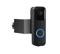 Sileduove Support de sécurité antivol sans perforation pour porte intérieure de 06 à 66 pouces, sans perçage, clip fixe en acier inoxydable noir ou argent (noir)