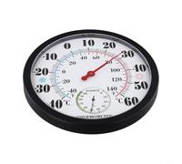 Sileduove Thermomètre d'intérieur et d'extérieur, jauge à suspendre au mur, hygromètre de jardin, grand pour moniteur météo à cadran pour terrasse, balcon, serre, portée de 20 F à 120 F, capteur