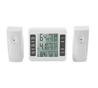 Sileduove Thermomètre numérique sans fil avec 2 capteurs pour intérieur et extérieur, large gamme de -40 °C à 60 °C et signal de 100 m, taux de mise à jour rapide de 10 s, matériau ABS pour la
