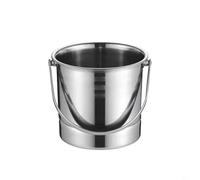 Sileduove Tiger Head Seau à glace en acier inoxydable avec base antidérapante pour bière et refroidisseur de champagne, accessoires de barre ergonomique pour usage domestique et commercial Argenté (C)