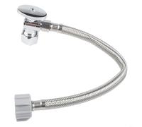 Sileduove Tuyau d'alimentation en eau pour WC, raccord de WC, tuyau d'entrée d'eau, kit de plomberie de salle de bain, design anti-fuite, valve en laiton, compression 1/2 NPT x 3/8, standard 3/8 x 7/8