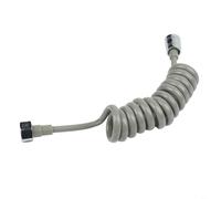 Sileduove Tuyau de douche à ressort, plomberie d'eau, design de ligne téléphonique, bobine élastique anti-nœud, extensible de 15 m à 2 m de long, construction en polyuréthane et métal pour une