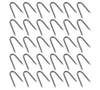 SILENRADAWN 140pcs Clous en Fer de U pour Fixation de Grillages et Clôtures de Jardin, Compact et Faciles à Enfoncer, Accessoires pour Usage Extérieur